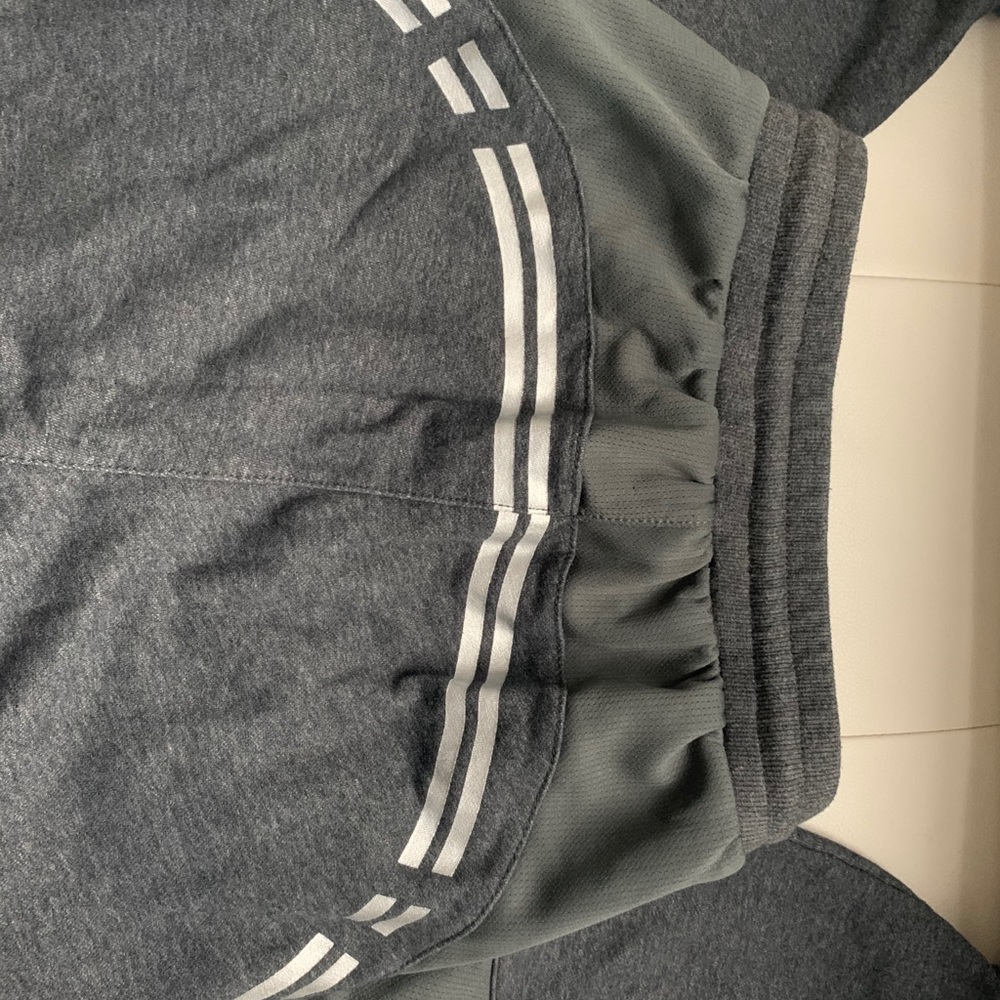Gray Kids Sweatpants with White Stripes